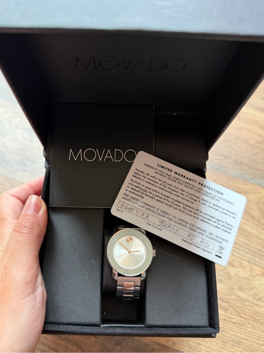 Movado Men’s Silver-Tone Museum Dial Watch with Bracelet
